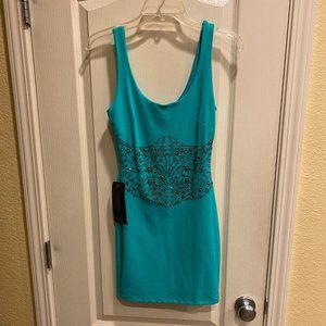 bebe BRAND NEW W/ TAGS Corset pattern tank dress